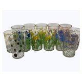 13 Vintage Floral Tumblers 3.5"