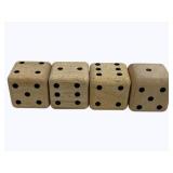 4 Wooden Dice 2.25 x 2.25