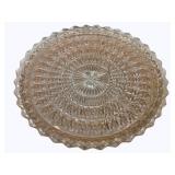 Pink Glass Dish - 10.5 round
