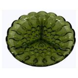 Green Glass Divided Plated - 9" round