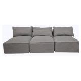 3 Section Modular Sofa, Separate Pillows