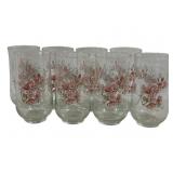 8 Glass Tumblers - 6" tall