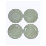 4 Uranium Green Horseshoe 8.5" Plates