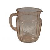 Pink Depression Glass Pitcher by Anchor Hocking