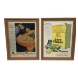 2 Framed Advertisements 16 x 12