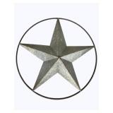Metal Galvanized Texas Star 24"