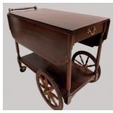 Henkel Harris Mahogany Inlaid Tea Cart