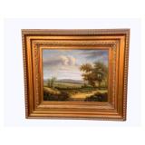 Framed Canvas Artwork w/ COA 33 x 37