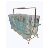 Set Libbey David Douglas Turquoise Tumblers