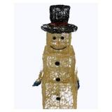 Lighted Snowman Decoration - 36 x 12 x 12