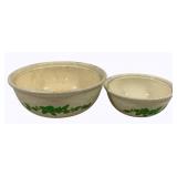 2 Vintage Oven Serve Bowls - 6 & 8.5 round