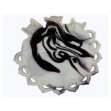 Westmoreland Cat Slag Glass Plate 8"