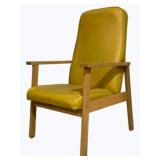 Mid-Century Lounge Chair in Brown Gold