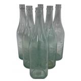 6  Vintage Glass Bottles 12"