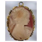 Antique Cameo Pendant - 1.5 x 1.25
