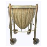 1950s Fiberglass Bullet Planter on Wheels