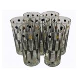 7 Mid-Century Modern Highball glasses