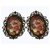 Pair Vintage Wall Decor 8 x 6