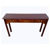 Mahogany 3 Drawer Sofa Table - 30 x 48 x 12