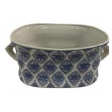 Blue & White Large Tub 9 x 19 x 13