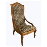 Walnut Parlor Chair on Casters
