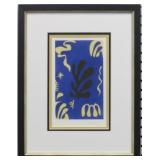 COMPOSITION FOND BLUE GICLEE BY HENRI MATISSE