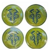 4 Pottery Plates - possibly redware