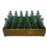 Wood Crate w/ 24 Coke Bottles, 5x18x12