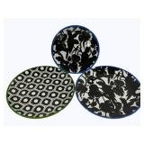 3 Decorative Melamine Plates