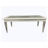 Chelsea House White Glass & Acrylic Cocktail Table