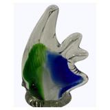 Glass Fish Paperweight - 5" tall