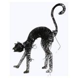 Lighted Black Cat Decoration - 38 x 32