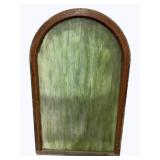 Vintage Arch Top Stained Glass Window