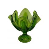 Viking Petal Avocado Handkerchief Vase