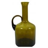 Empoli Amber Art Glass Pitcher Vase 11.5"