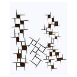 3 pc Set  Brutalist MCM Wall Sculptures