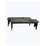 2 Wooden Benches 16 x 48 x 12