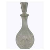 Cut Glass Bottle w/ stopper - 12" tall