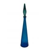 Empoli Blue Genie Bottle Decanter 21.5"
