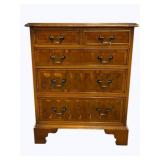 2-Over 3 Drawers Inlaid Bedside Chest