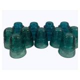 12 Glass Insulators