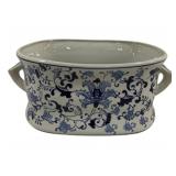 Blue & White Large Tub 9 x 19 x 13