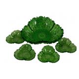 EAPG Richards & Hartley Emerald Berry Bowl Set