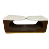 Wildwood Swivel Marble Top Coffee Table
