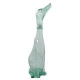 Empoli Green Glass Dog Decanter 23"