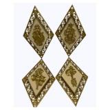 4 Mid-Century Syroco Wall Plaques