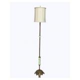 Vintage Floor Lamp w/ Jadeite Glass Accents 64"