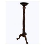 Twist Carved Mahogany Torchere Stand 53 x 10