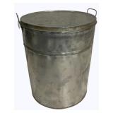 Tin Pail w/ lid - 14 x 13