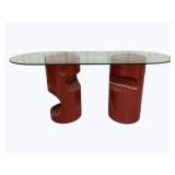 Wildwood Carver Pedestal Console Table